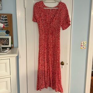 Free people size medium, short sleeve, long dress